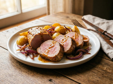 Solomillo de cerdo al horno con salsa de mostaza y miel – Receta Terra Carnicerías