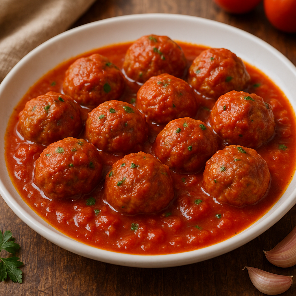 Albóndigas caseras en salsa de tomate