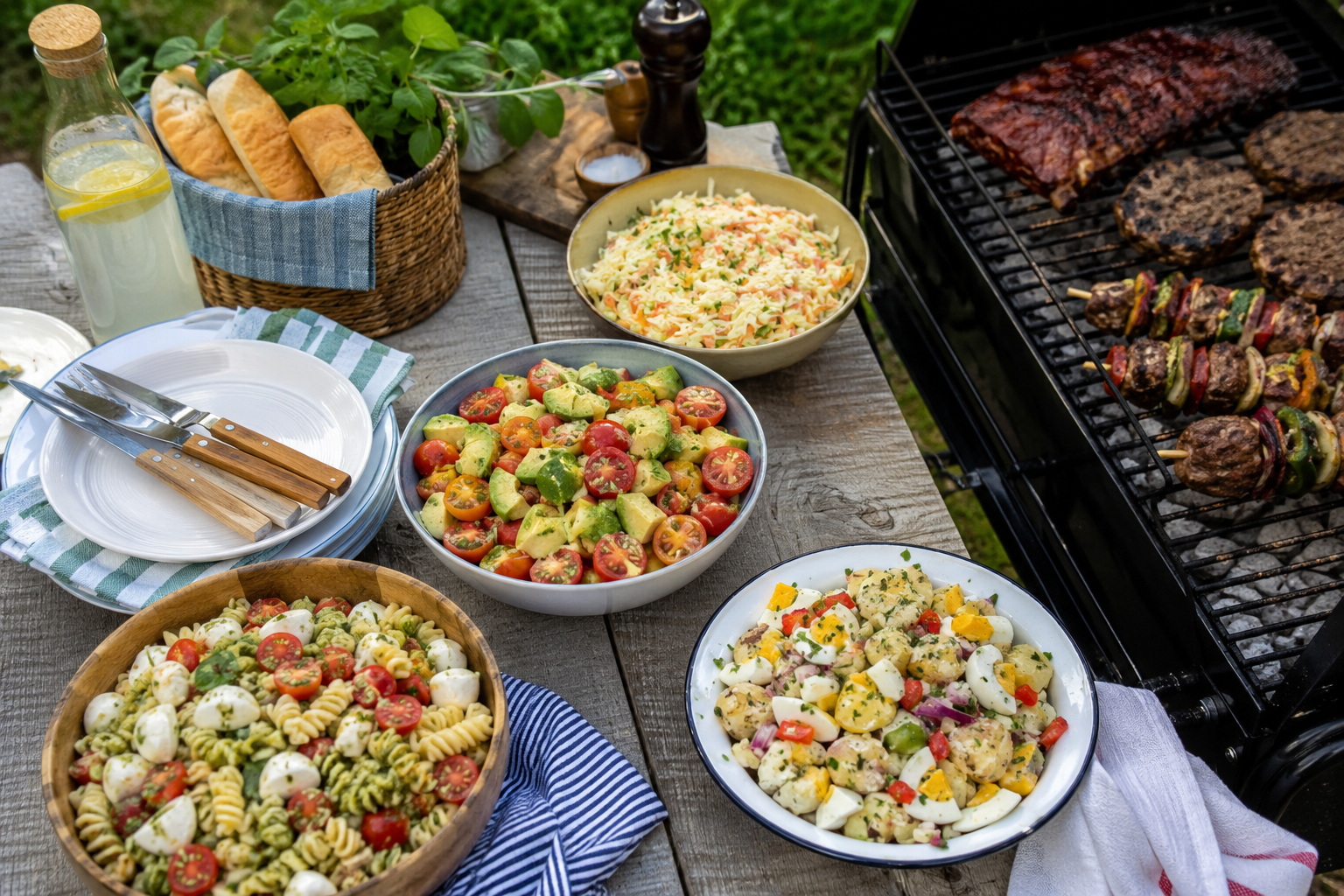 7 ensaladas fáciles para acompañar una barbacoa de carne