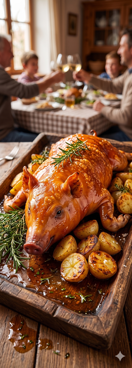 Cochinillo al horno crujiente y jugoso