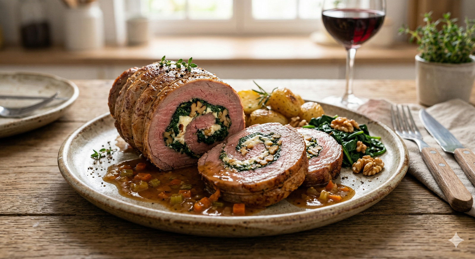 Redondo de ternera relleno: una receta vistosa, jugosa y perfecta para ocasiones especiales