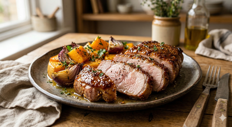 Presa ibérica al horno con mostaza y miel: receta jugosa y fácil