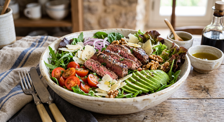 Ensalada de carne: una receta fresca, completa y llena de sabor