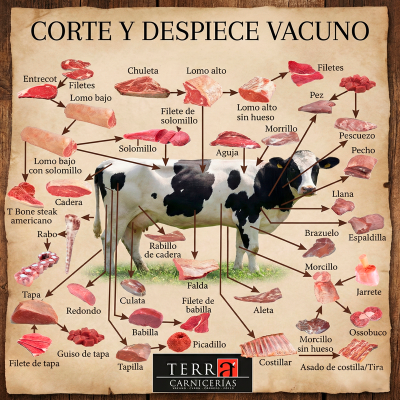 Cortes de vaca: partes, despiece y qué cocinar con cada pieza ...