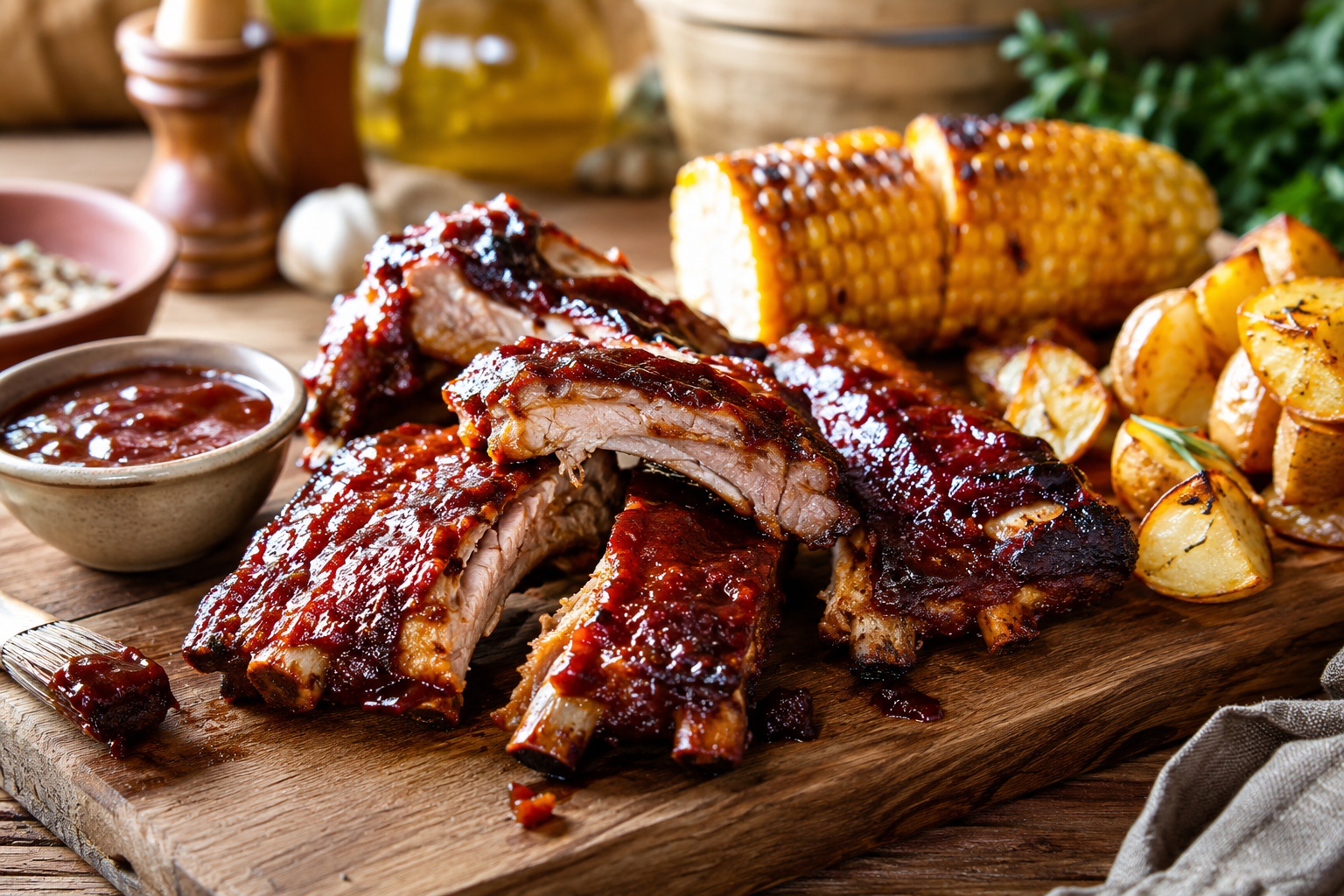 Costillas barbacoa al horno: tiernas, jugosas y con salsa BBQ casera